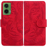 Custodia per telefono in pelle con motivo a tigre in rilievo, For Motorola Moto G 5G 2025, For Motorola Moto G75 5G, For Motorola Moto G35, For Motorola Moto G55