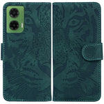 Custodia per telefono in pelle con motivo a tigre in rilievo, For Motorola Moto G 5G 2025, For Motorola Moto G75 5G, For Motorola Moto G35, For Motorola Moto G55