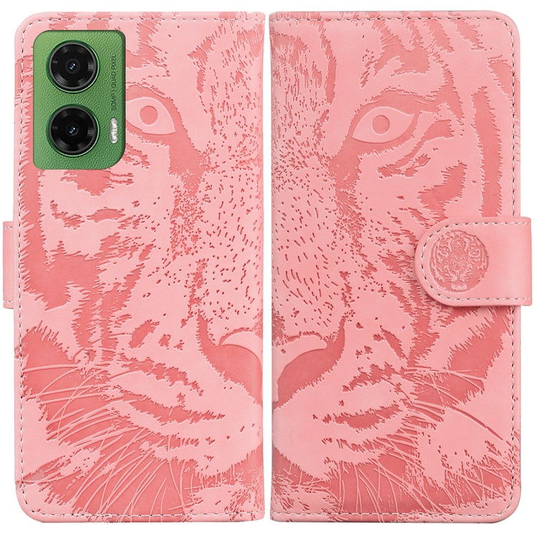 Custodia per telefono in pelle con motivo a tigre in rilievo, For Motorola Moto G 5G 2025, For Motorola Moto G75 5G, For Motorola Moto G35, For Motorola Moto G55
