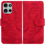Custodia per telefono in pelle con motivo a tigre in rilievo, For Motorola Moto G 5G 2025, For Motorola Moto G75 5G, For Motorola Moto G35, For Motorola Moto G55