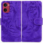 Custodia per telefono in pelle con motivo a tigre in rilievo, For Motorola Moto G86 5G, For Motorola Edge 60 Fusion / Edge 5G 2025, For Motorola Moto G05 / E15, For Motorola Moto G15