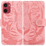 Custodia per telefono in pelle con motivo a tigre in rilievo, For Motorola Moto G86 5G, For Motorola Edge 60 Fusion / Edge 5G 2025, For Motorola Moto G05 / E15, For Motorola Moto G15