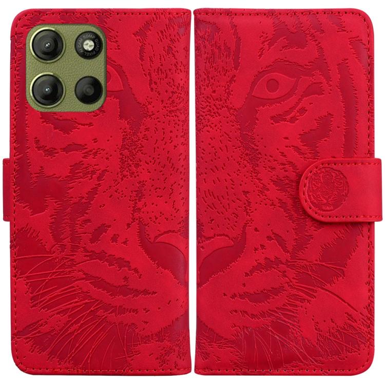 Custodia per telefono in pelle con motivo a tigre in rilievo, For Motorola Moto G86 5G, For Motorola Edge 60 Fusion / Edge 5G 2025, For Motorola Moto G05 / E15, For Motorola Moto G15