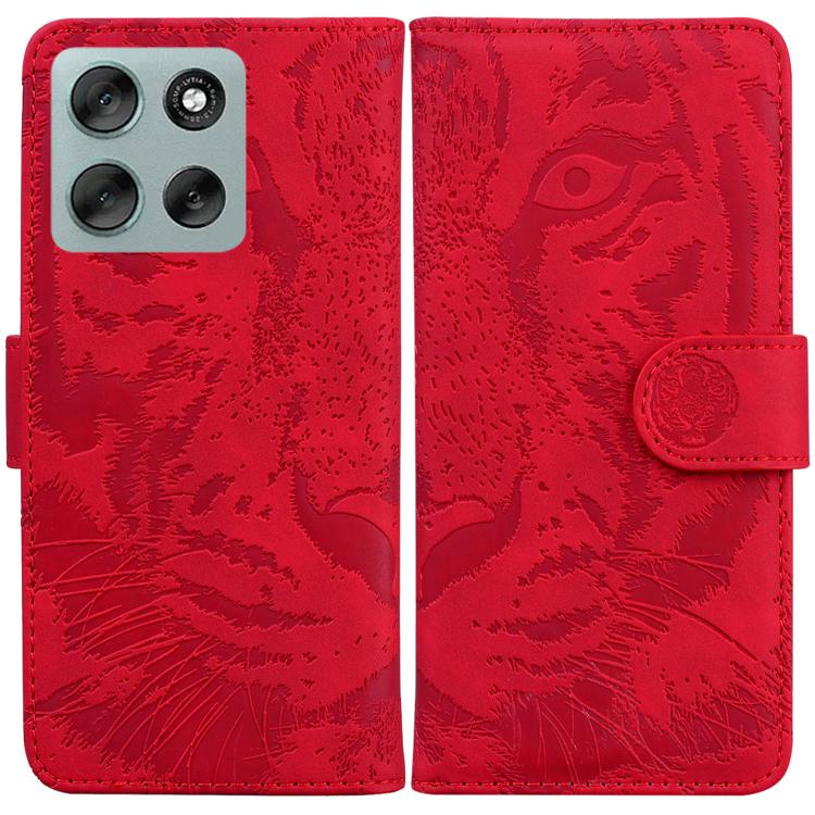 Custodia per telefono in pelle con motivo a tigre in rilievo, For Motorola Moto G Max / G87 / G77 / G67 5G, For Motorola Edge 70 Fusion 5G, For Motorola Moto G06 4G, For Motorola Moto G56 5G / G66j 5G / G66y 5G