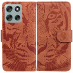 Custodia per telefono in pelle con motivo a tigre in rilievo, For Motorola Moto G Max / G87 / G77 / G67 5G, For Motorola Edge 70 Fusion 5G, For Motorola Moto G06 4G, For Motorola Moto G56 5G / G66j 5G / G66y 5G