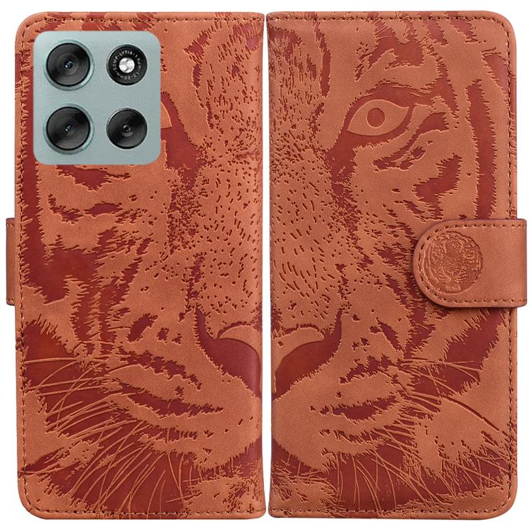 Custodia per telefono in pelle con motivo a tigre in rilievo, For Motorola Moto G Max / G87 / G77 / G67 5G, For Motorola Edge 70 Fusion 5G, For Motorola Moto G06 4G, For Motorola Moto G56 5G / G66j 5G / G66y 5G
