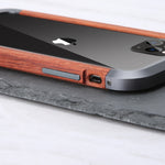 Custodia R-JUST in metallo e legno per smartphone compatibili