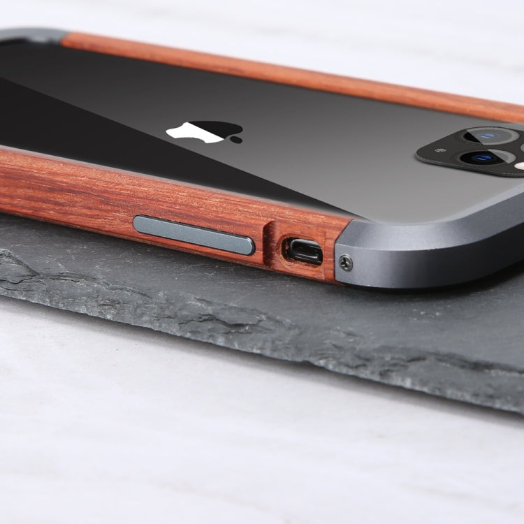 Custodia R-JUST in metallo e legno per smartphone compatibili