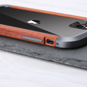 Custodia R-JUST in Metallo e Legno per iPhone