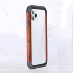 Custodia R-JUST in metallo e legno per smartphone compatibili