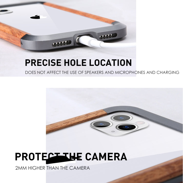 Custodia R-JUST in metallo e legno per smartphone compatibili