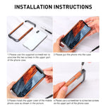 Custodia R-JUST in metallo e legno per smartphone compatibili