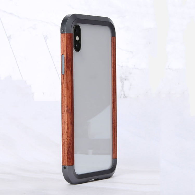 Custodia R-JUST in metallo e legno per smartphone compatibili