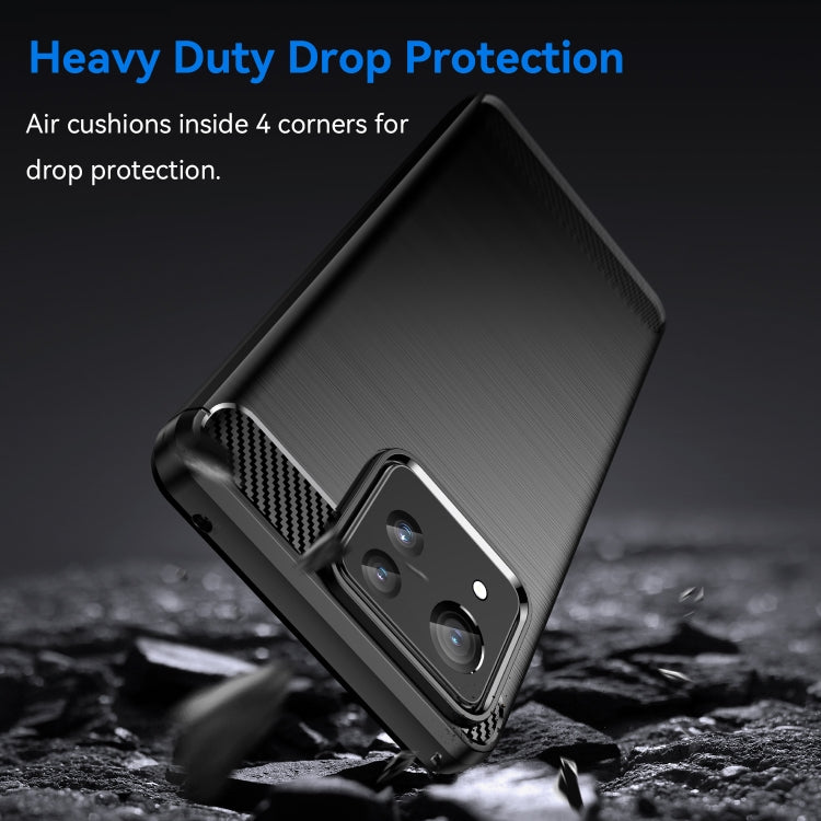 Custodia in TPU in fibra di carbonio con trama spazzolata, For Asus Zenfone 11 Ultra, For Asus Zenfone 10