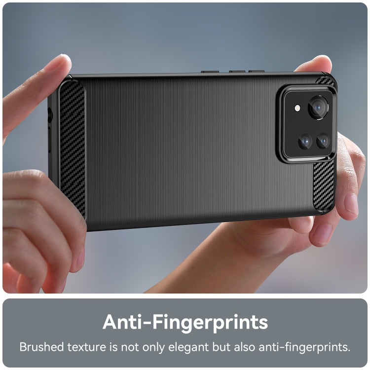 Custodia in TPU in fibra di carbonio con trama spazzolata, For Asus Zenfone 11 Ultra, For Asus Zenfone 10