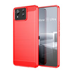 Custodia in TPU in fibra di carbonio con trama spazzolata, For Asus Zenfone 11 Ultra, For Asus Zenfone 10