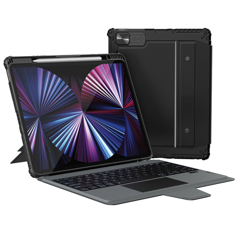 Custodia per tastiera Nillkin Bumper Combo con retroilluminazione, For iPad Pro 13 2024, For iPad Pro 11 2024, For iPad Pro 12.9 2020/2021/2022, For iPad Air 2020 10.9/Air 2022 10.9/Pro 11, For iPad 10th Gen 10.9 2022, For iPad 10.2 2019/2020/2021