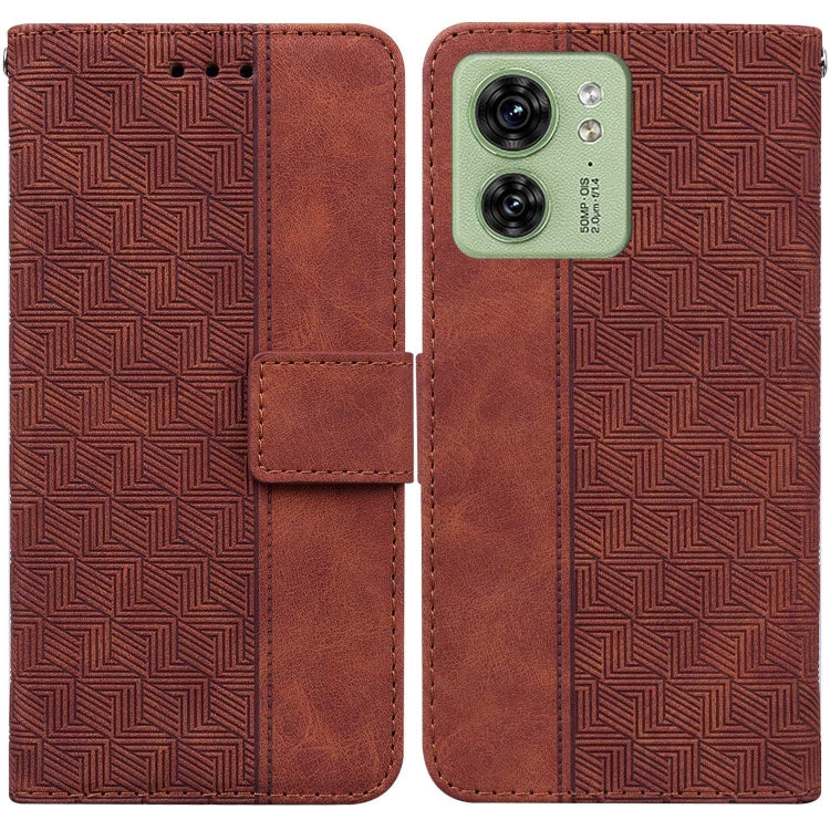 Custodia per telefono in pelle goffrata geometrica, For Motorola Moto G14, For Motorola Edge 40, For Motorola Edge 40 Pro