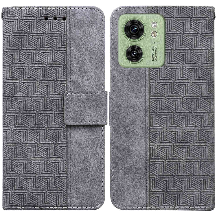 Custodia per telefono in pelle goffrata geometrica, For Motorola Moto G14, For Motorola Edge 40, For Motorola Edge 40 Pro