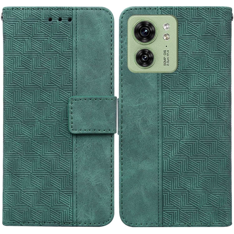 Custodia per telefono in pelle goffrata geometrica, For Motorola Moto G14, For Motorola Edge 40, For Motorola Edge 40 Pro