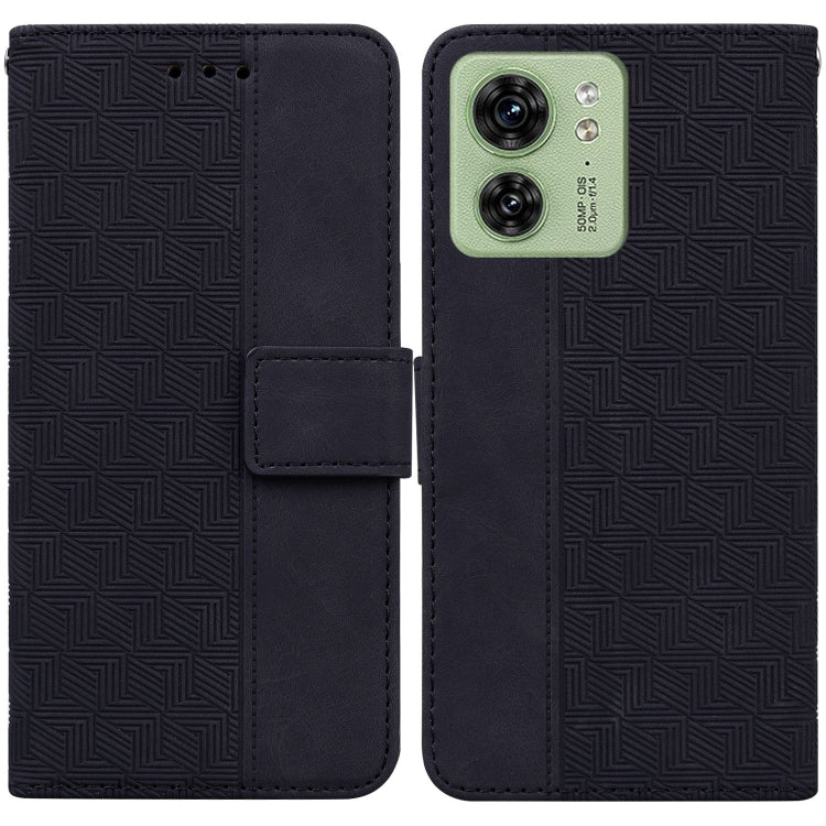 Custodia per telefono in pelle goffrata geometrica, For Motorola Moto G14, For Motorola Edge 40, For Motorola Edge 40 Pro