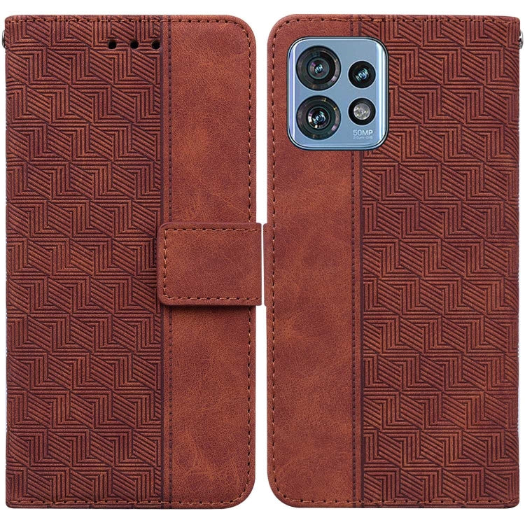 Custodia per telefono in pelle goffrata geometrica, For Motorola Moto G14, For Motorola Edge 40, For Motorola Edge 40 Pro