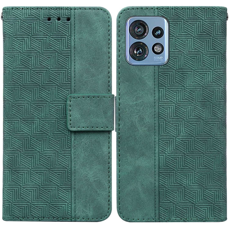 Custodia per telefono in pelle goffrata geometrica, For Motorola Moto G14, For Motorola Edge 40, For Motorola Edge 40 Pro