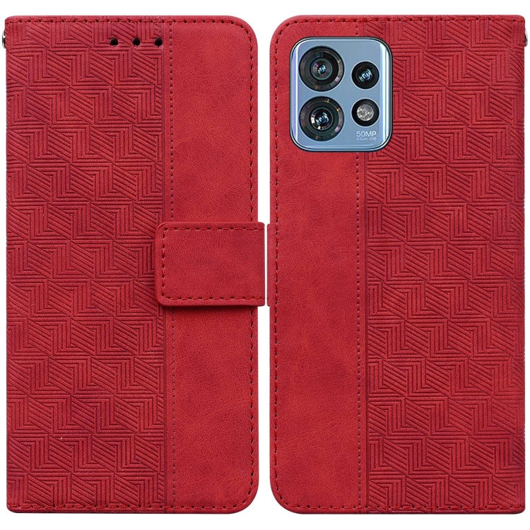Custodia per telefono in pelle goffrata geometrica, For Motorola Moto G14, For Motorola Edge 40, For Motorola Edge 40 Pro