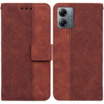 Custodia per telefono in pelle goffrata geometrica, For Motorola Moto G14, For Motorola Edge 40, For Motorola Edge 40 Pro