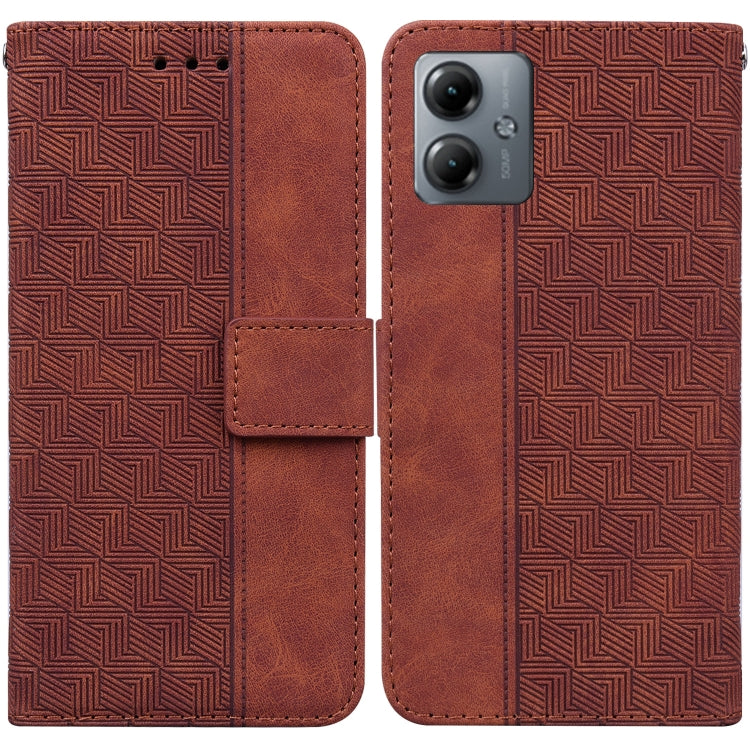 Custodia per telefono in pelle goffrata geometrica, For Motorola Moto G14, For Motorola Edge 40, For Motorola Edge 40 Pro