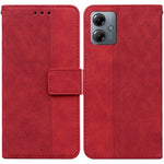 Custodia per telefono in pelle goffrata geometrica, For Motorola Moto G14, For Motorola Edge 40, For Motorola Edge 40 Pro