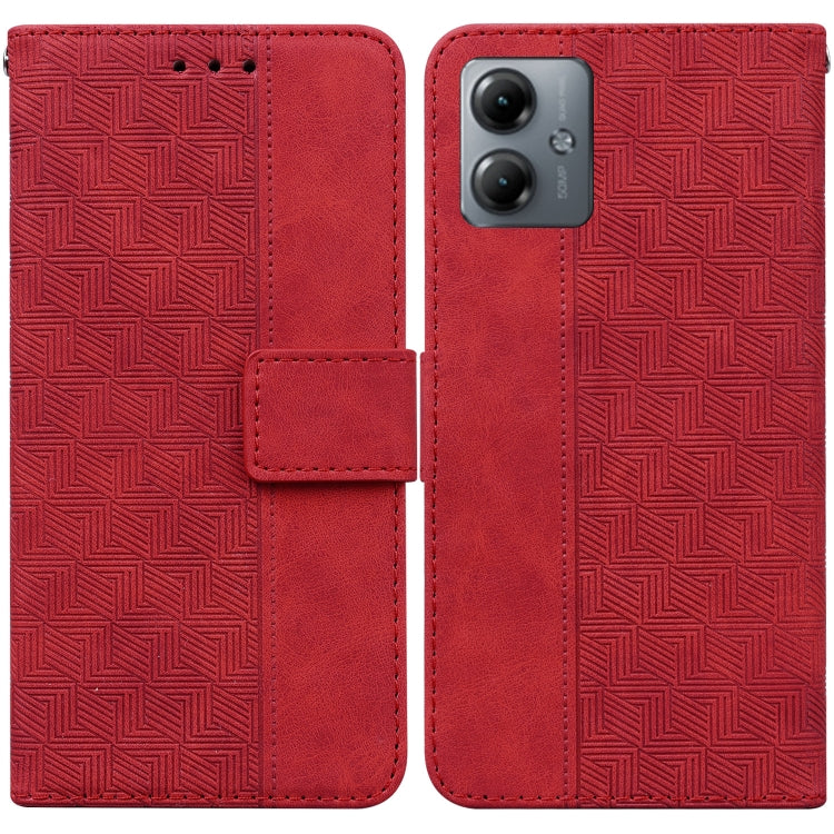 Custodia per telefono in pelle goffrata geometrica, For Motorola Moto G14, For Motorola Edge 40, For Motorola Edge 40 Pro
