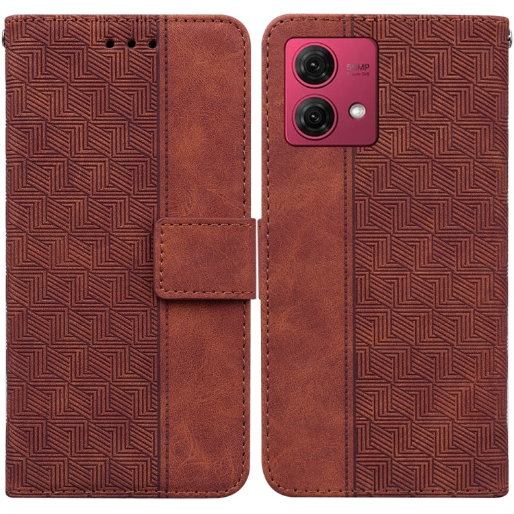 Custodia per telefono in pelle goffrata geometrica, For Motorola Moto G Power 5G 2024, For Motorola Moto G84, For Motorola Moto G54, For Motorola Edge 40 Neo