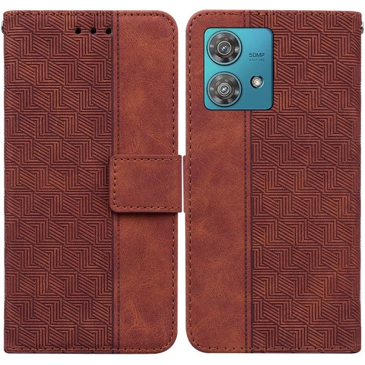 Custodia per telefono in pelle goffrata geometrica, For Motorola Moto G Power 5G 2024, For Motorola Moto G84, For Motorola Moto G54, For Motorola Edge 40 Neo