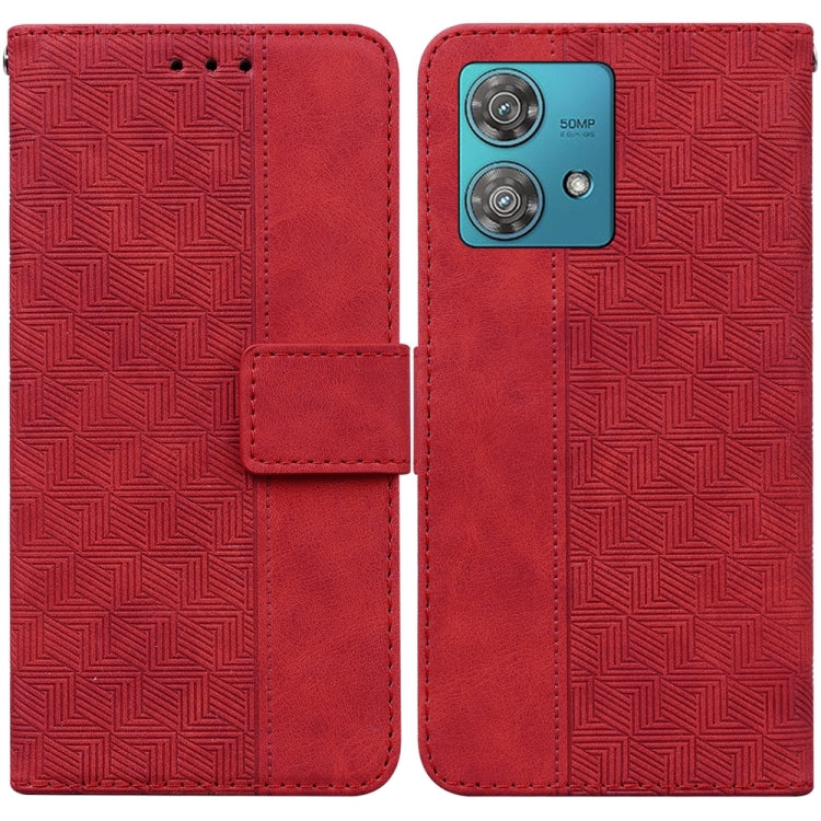 Custodia per telefono in pelle goffrata geometrica, For Motorola Moto G Power 5G 2024, For Motorola Moto G84, For Motorola Moto G54, For Motorola Edge 40 Neo