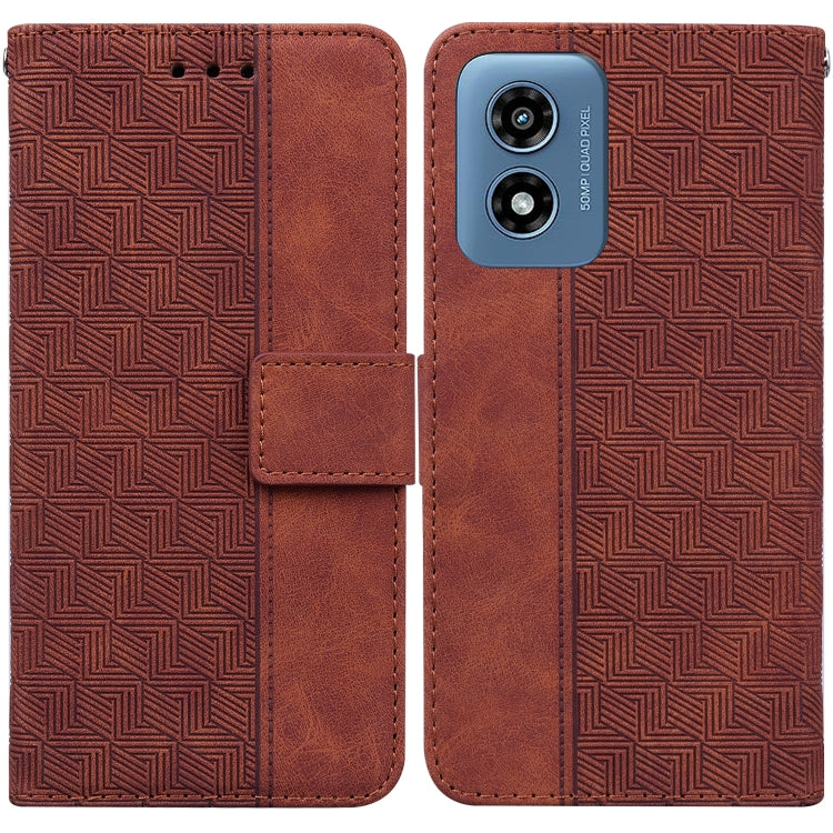 Custodia per telefono in pelle goffrata geometrica, For Motorola Edge 50 Ultra, For Motorola Edge 50 Pro, For Motorola Edge 50 Fusion, For Motorola Moto G Play 4G 2024