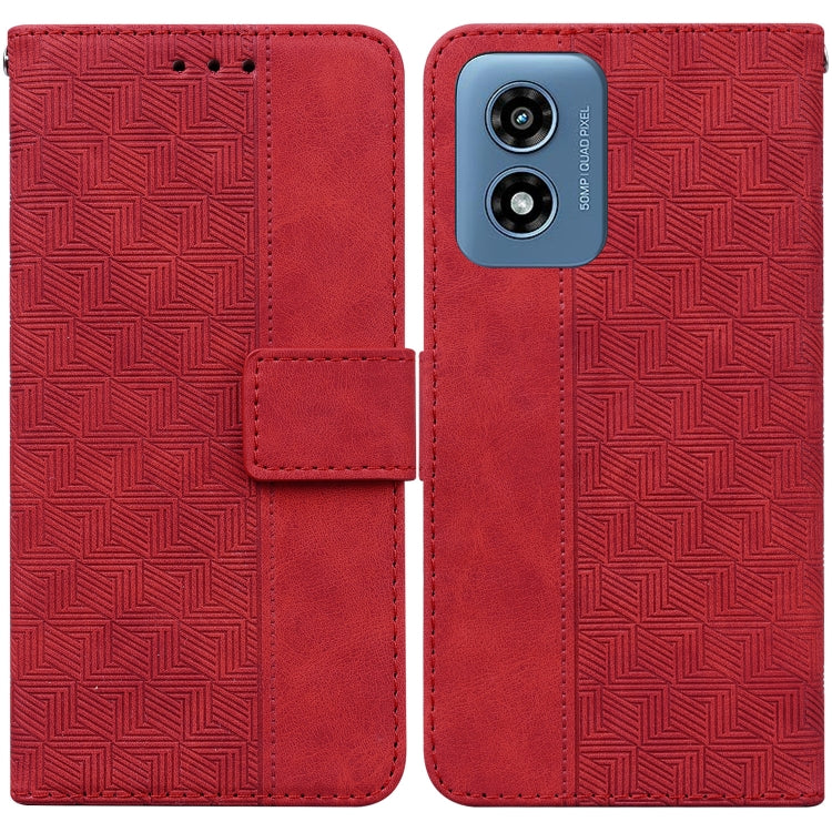 Custodia per telefono in pelle goffrata geometrica, For Motorola Edge 50 Ultra, For Motorola Edge 50 Pro, For Motorola Edge 50 Fusion, For Motorola Moto G Play 4G 2024