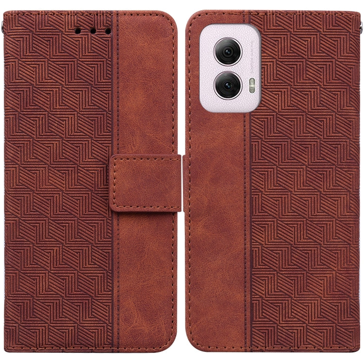 Custodia per telefono in pelle goffrata geometrica, For Motorola Moto G Power 5G 2024, For Motorola Moto G84, For Motorola Moto G54, For Motorola Edge 40 Neo