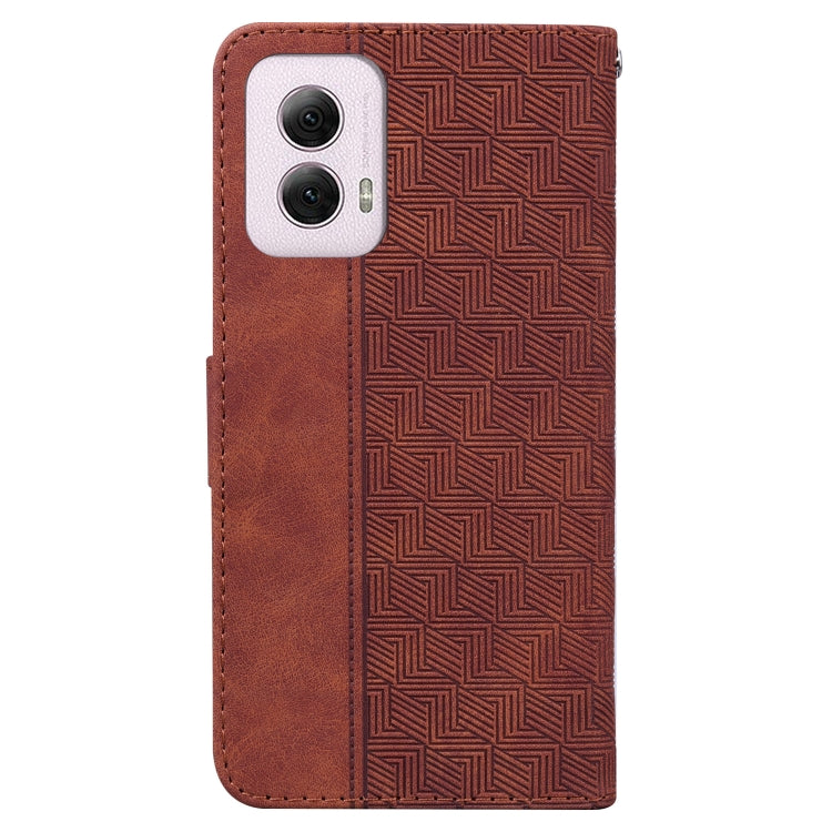 Custodia per telefono in pelle goffrata geometrica, For Motorola Moto G Power 5G 2024, For Motorola Moto G84, For Motorola Moto G54, For Motorola Edge 40 Neo