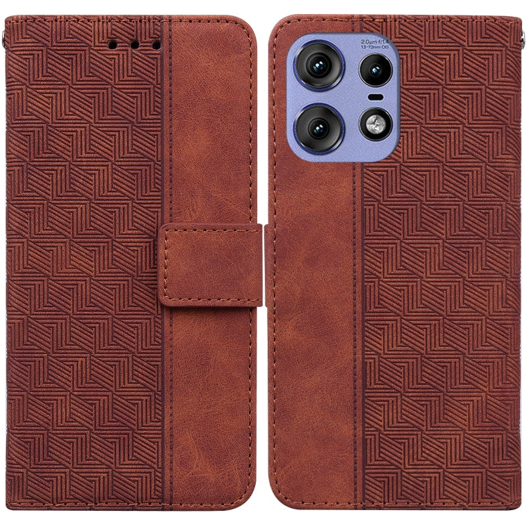 Custodia per telefono in pelle goffrata geometrica, For Motorola Edge 50 Ultra, For Motorola Edge 50 Pro, For Motorola Edge 50 Fusion, For Motorola Moto G Play 4G 2024