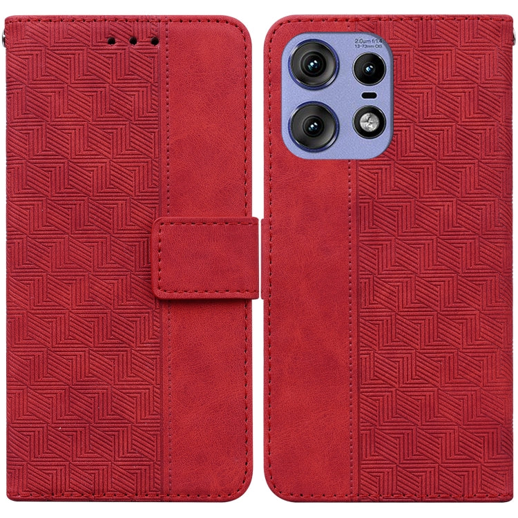 Custodia per telefono in pelle goffrata geometrica, For Motorola Edge 50 Ultra, For Motorola Edge 50 Pro, For Motorola Edge 50 Fusion, For Motorola Moto G Play 4G 2024