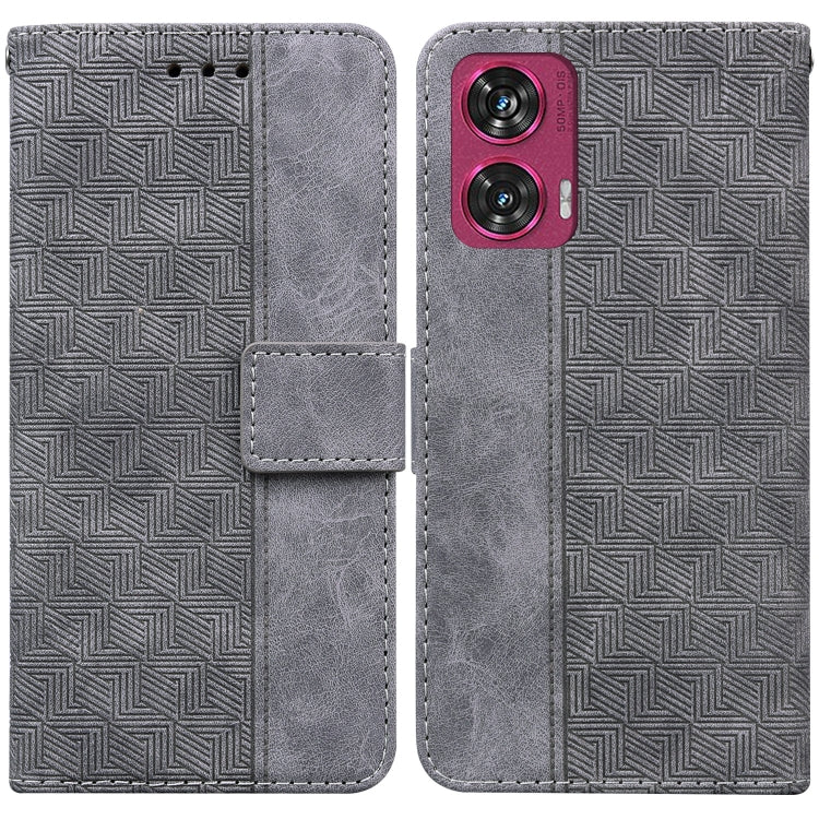 Custodia per telefono in pelle goffrata geometrica, For Motorola Edge 50 Ultra, For Motorola Edge 50 Pro, For Motorola Edge 50 Fusion, For Motorola Moto G Play 4G 2024