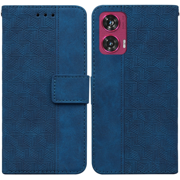 Custodia per telefono in pelle goffrata geometrica, For Motorola Edge 50 Ultra, For Motorola Edge 50 Pro, For Motorola Edge 50 Fusion, For Motorola Moto G Play 4G 2024