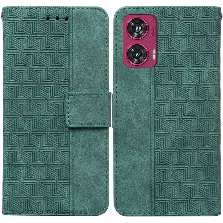 Custodia per telefono in pelle goffrata geometrica, For Motorola Edge 50 Ultra, For Motorola Edge 50 Pro, For Motorola Edge 50 Fusion, For Motorola Moto G Play 4G 2024