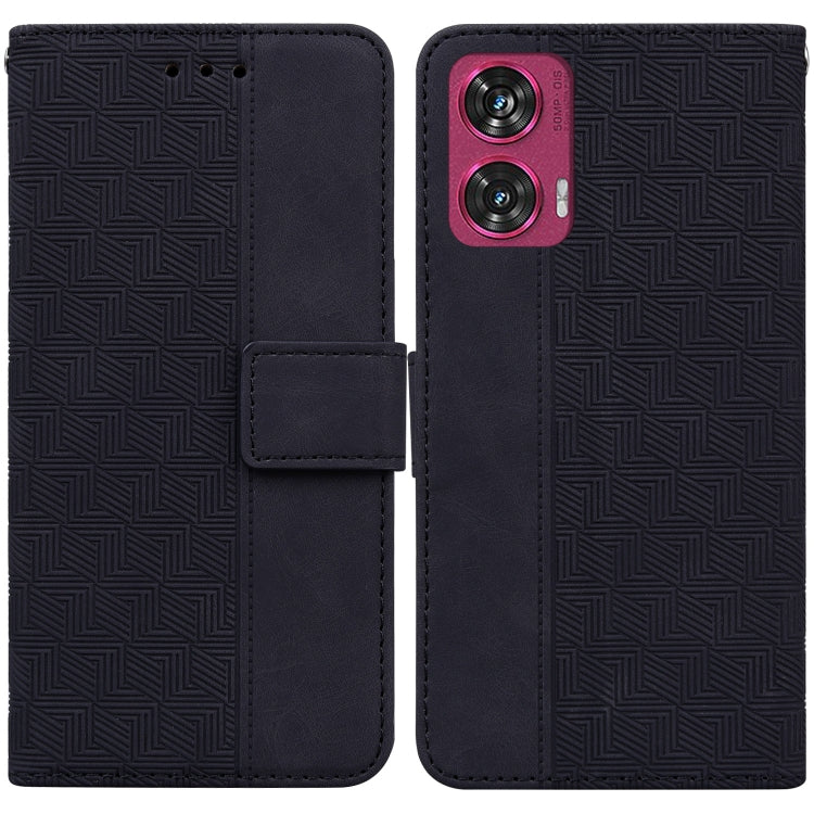 Custodia per telefono in pelle goffrata geometrica, For Motorola Edge 50 Ultra, For Motorola Edge 50 Pro, For Motorola Edge 50 Fusion, For Motorola Moto G Play 4G 2024