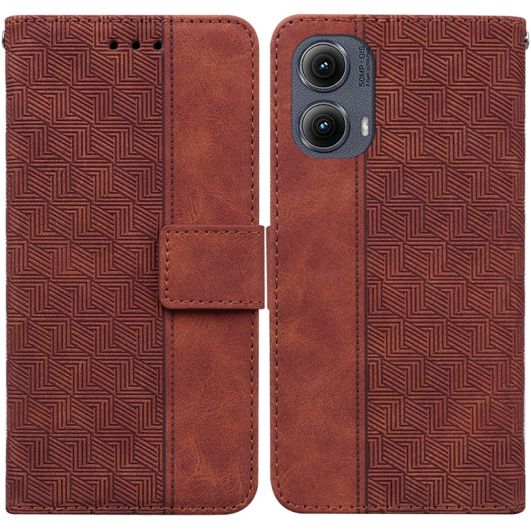 Custodia per telefono in pelle goffrata geometrica, For Motorola Edge 50 Neo 5G Global, For Motorola Moto G04s / Moto E14, For Motorola Moto G85, For Motorola Edge 2024