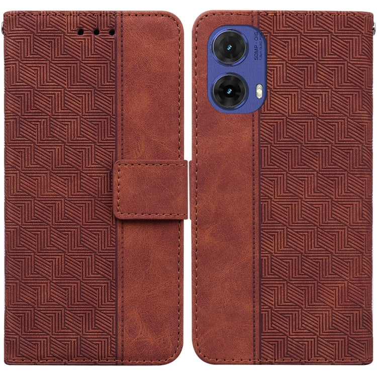 Custodia per telefono in pelle goffrata geometrica, For Motorola Edge 50 Neo 5G Global, For Motorola Moto G04s / Moto E14, For Motorola Moto G85, For Motorola Edge 2024