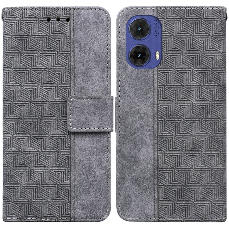 Custodia per telefono in pelle goffrata geometrica, For Motorola Edge 50 Neo 5G Global, For Motorola Moto G04s / Moto E14, For Motorola Moto G85, For Motorola Edge 2024