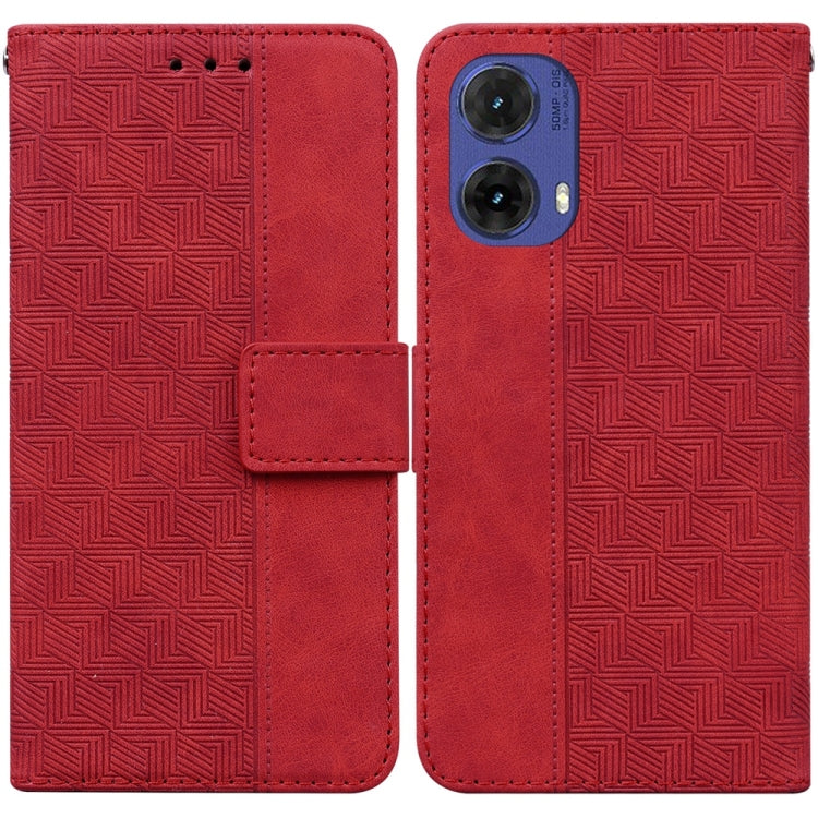 Custodia per telefono in pelle goffrata geometrica, For Motorola Edge 50 Neo 5G Global, For Motorola Moto G04s / Moto E14, For Motorola Moto G85, For Motorola Edge 2024