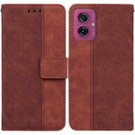 Custodia per telefono in pelle goffrata geometrica, For Motorola Moto G 5G 2025, For Motorola Moto G75 5G, For Motorola Moto G35, For Motorola Moto G55